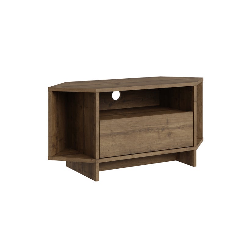 Mourah Home Viva Corner TV Unit  for TV Up to 43 Inches With storage cabinet, Entertainment Center for Living Room- Brown- 2 Years Warranty - Image 3